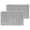 mDesign 100% Cotton Bath Mat, Hotel-Style Bathroom Floor Rug, 2 Pack